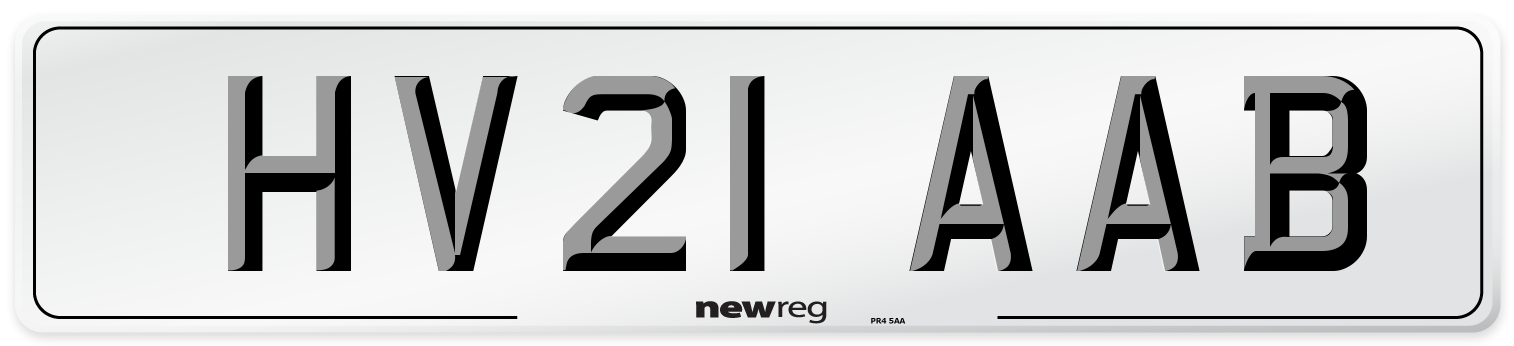 HV21 AAB Number Plate from New Reg